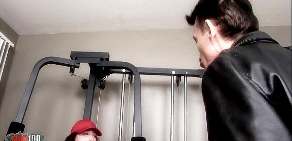  Coach teen fucked by a older man in the fitness room